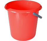 Spokar wiadro plastikowe z wylewem, pojemność 10 l, różne kolory, 1 sztuka