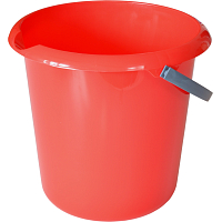 Spokar wiadro plastikowe z wylewem, pojemność 10 l, różne kolory, 1 sztuka