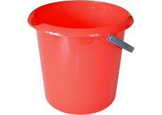 Spokar wiadro plastikowe z wylewem, pojemność 10 l, różne kolory, 1 sztuka