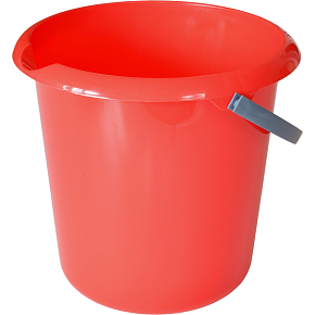 Spokar wiadro plastikowe z wylewem, pojemność 10 l, różne kolory, 1 sztuka