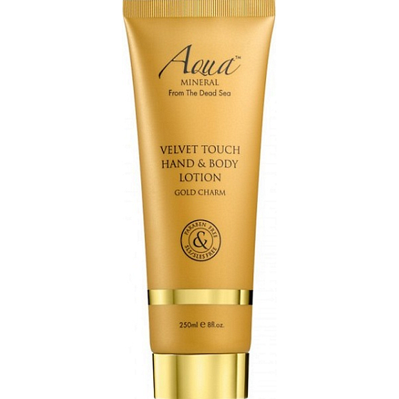 Aqua Mineral Velvet Touch Gold Charm mléko na tělo a ruce 250 ml