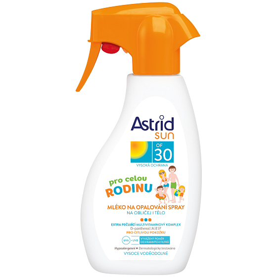 Astrid Sun OF30 rodinné mléko na opalování 300 ml sprej