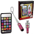 Disney Minnie Make Up Phone & Selfie Stick make-up paletka s krémovými stíny na oči, lesky na rty, a zrcátkem 2 g + růžová selfie tyč pro děti, kosmetická sada