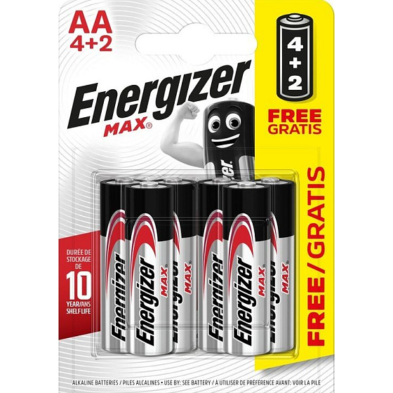 Energize AA / LR6 Max baterie 4 + 2 zdarma