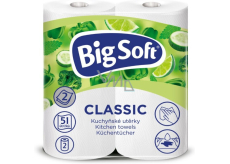Big Soft Classic 2-warstwowe ręczniki papierowe do kuchni, 2× 51 kawałków, 2 rolki