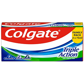 Colgate Triple Action duo pasta do zębów 2 x 75 ml