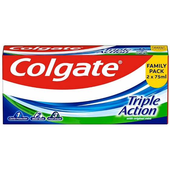 Colgate Triple Action duo pasta do zębów 2 x 75 ml