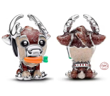 Charm Sterlingové stříbro 925 Disney Ledové království Sven – roztomilý sob s mrkví, korálek na náramek film