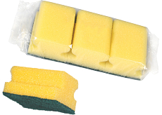 Spokar gąbka do naczyń, profilowana, 78 × 60 × 45 mm, opakowanie 3 szt.