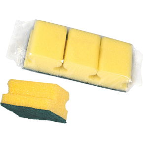 Spokar gąbka do naczyń, profilowana, 78 × 60 × 45 mm, opakowanie 3 szt.