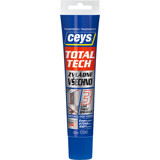 Ceys Total Tech wodoodporne klej i uszczelniacz, przezroczysty, 125 g
