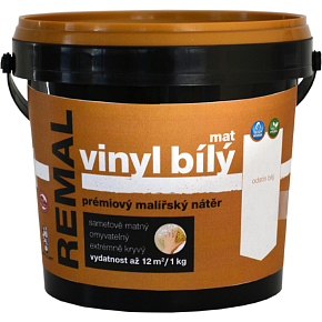 REMAL Vinyl biały mat farba zmywalna na ścianę 1 kg
