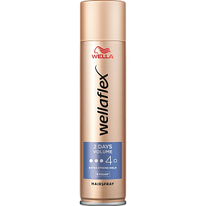 Wellaflex 2 Days Volume lak do włosów, фиксacja 4, 400 ml