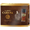 LA RIVE CABANA woda perfumowana 90 ml + dezodorant w sprayu 150 ml, zestaw prezentowy dla mężczyzn + Żel pod prysznic La Rive 2w1 Minie 250 ml GRATIS