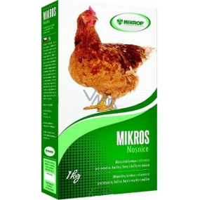 Mikros Nosnice doplňkové minerální krmivo s vitamíny pro nosnice, kachny, husy a krůty ve snášce 1 kg Mikros Nosnice doplňkové minerální krmivo s vitamíny pro nosnice, kachny, husy a krůty ve snášce 1 kg