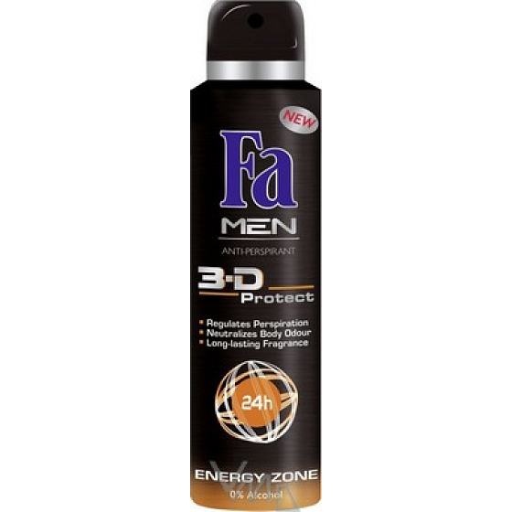 Fa Men 3D Energy Zone deodorant sprej pro muže 150 ml