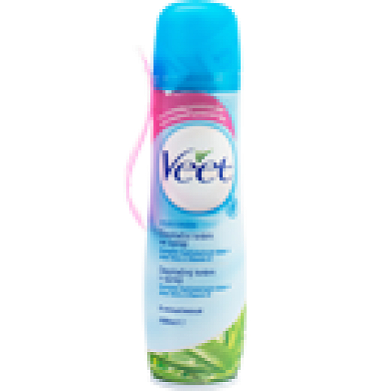 Veet Aloe Vera a Vitamín E citlivá pokožka 3-6 minutový depilační olej 150 ml