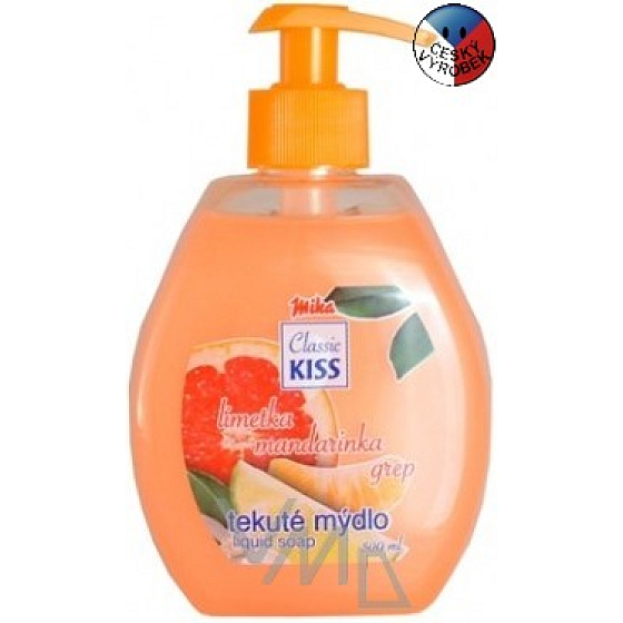 Mika Kiss Classic Limetka, mandarinka a grep tekuté mýdlo s pumpičkou 500 ml