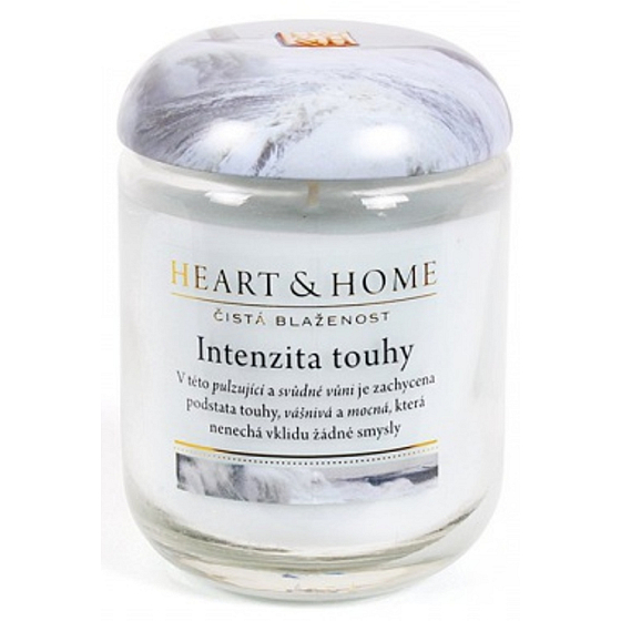 Heart & Home Intenzita touhy Sojová vonná svíčka střední hoří až 30 hodin 110 g