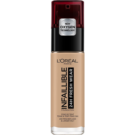 Loreal Paris Infallible 24H Fresh Wear Foundation make-up kryje nedokonalosti, nestírá se, nevysušuje pleť 220 Sand 30 ml