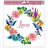 Folia okienna bez kleju Love 33 x 30 cm