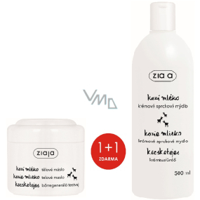 Ziaja Kozí mléko tělové máslo suchá a normální pokožka 200 ml + sprchový krém 500 ml, duopack
