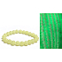 Jade Luminois Light Fosforeskujący, żółte światło w ciemności, bransoletka elastyczna naturalny kamień, kuleczka 8 mm / 16 - 17 cm