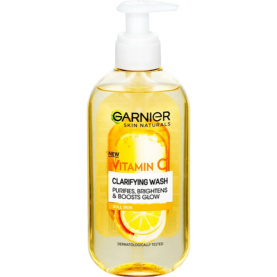 Garnier Skin Naturals Żel oczyszczający z witaminą C dla matowej i zmęczonej cery 200 ml dozownik