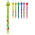 Długopis gumowy Colorino Jelly Heads zielony, niebieski wkład 0,5 mm