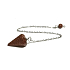 Goldstone złoty wahadełko 2,5 cm + 18 cm łańcuszek z koralikami, kamień ambicji