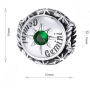 Charm Srebrny 925 Znak zodiaku, cyrkonie Bliźnięta, koralik na bransoletkę