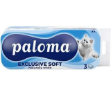 Paloma Exclusive Soft White 3vrstvý toaletní papír, 10 rolí, 12,98 m role