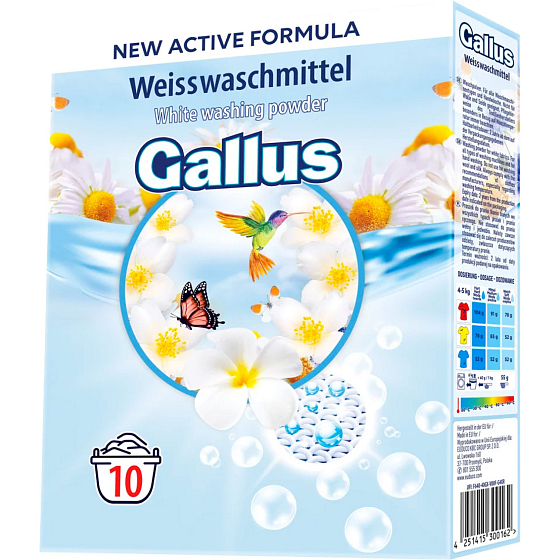 Gallus proszek do prania White, 10 dawek, 650 g