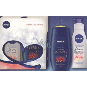 Nivea Body Cherry tělové mléko 200 ml + sprchový gel 250 ml, kosmetická sada