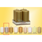 Lima Świeczka gładka metal srebrna walec 50 x 100 mm 4 sztuki