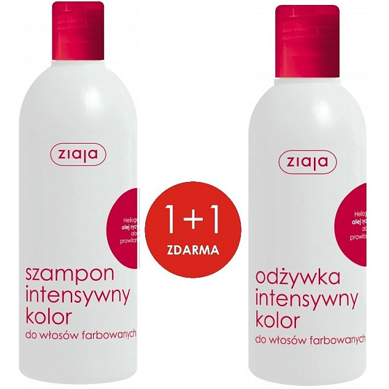 Ziaja Intenzivní barva šampon na barvené vlasy 400 ml + Intenzivní barva kondicionér na barvené vlasy 200 ml, duopack
