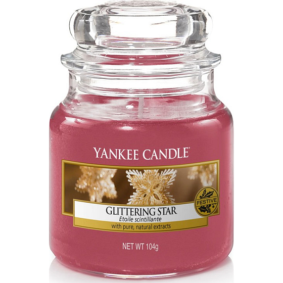 Yankee Candle Glittering Star - Zářivá hvězda vonná svíčka Classic malá sklo 104 g
