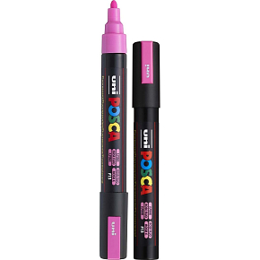 Posca Uniwersalny akrylowy pisak 1,8 - 2,5 mm Fluo-różowy PC-5M