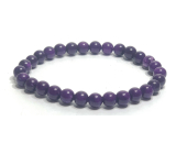 Sugilit bransoletka elastyczna naturalny kamień, kuleczka 6 mm / 16 - 17 cm, kamień miłości