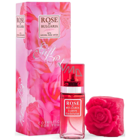 Rose of Bulgaria woda perfumowana 25 ml + mydło toaletowe w kształcie róży 60 g, zestaw prezentowy dla kobiet