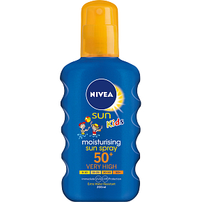 Nivea Sun Kids OF 50+ Protect & Play dziecięcy kolorowy spray do opalania, 200 ml
