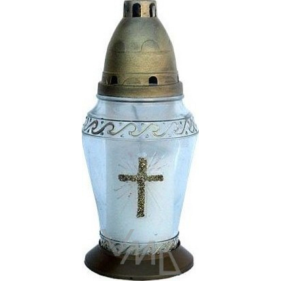Rolchem Lampa skleněná Křížek 23 cm Z17