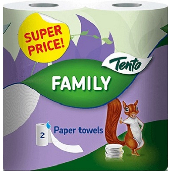 Tento Family kuchyňské utěrky 2 vrstvý 2 kusy