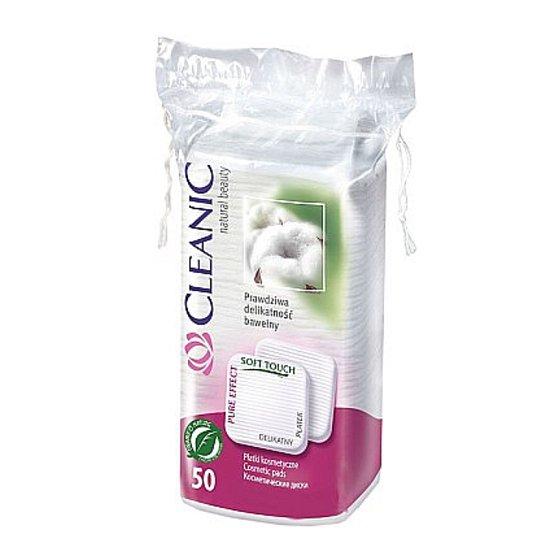 Cleanic Pure Effect odličovací tampony čtverec 50 kusů