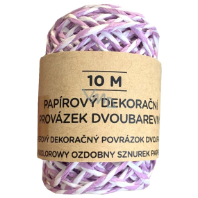 Albi Dekorační provázek dvoubarevný Fioletowo-biały 10 m