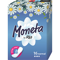 Moneta Normal klasyczne damskie wkładki bez skrzydełek, 16 sztuk