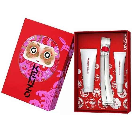Kenzo Flower by Kenzo parfémovaná voda 50 ml + tělové mléko 75 ml + krém na ruce 20 ml, dárková sada pro ženy