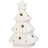 Porcelánový stromeček pletený s LED osvětlením 9 x 13,5 cm