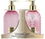 Vivian Gray White Musc Ananas luksusowy płyn do mycia rąk z dozownikiem 300 ml + luksusowe mleczko do rąk z dozownikiem 300 ml, zestaw kosmetyczny