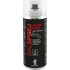 BALSPREJ górny uniwersalny akrylowa farba w sprayu, RAL 9010 biały połysk, 400 ml